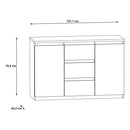 Chelsea 122cm 2 Door 3 Drawer Sideboard (CHLK231)
