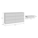 Chelsea 154cm 6 Drawer Chest (CHLK26)