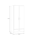 ECONOBOX Wardrobe with 2 Doors and 1 Drawer