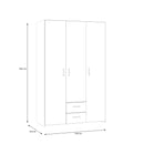 ECONOBOX Wardrobe with 3 Doors and 2 Drawers