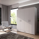 ECONOBOX Wardrobe with 4 Doors and 2 Drawers
