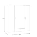 ECONOBOX Wardrobe with 4 Doors and 2 Drawers