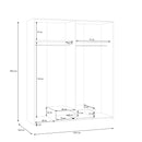 ECONOBOX Wardrobe with 4 Doors and 2 Drawers