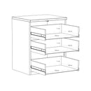 EDWAL High Bedside Table with 3 Drawers