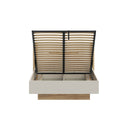 EDWAL Bed Frame with Lift-Up Storage, 140 × 200 cm