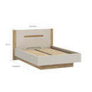 EDWAL Bed Frame with Lift-Up Storage, 140 × 200 cm