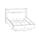 EDWAL Bed Frame with Lift-Up Storage, 140 × 200 cm