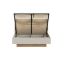 EDWAL Bed Frame with Lift-Up Storage, 160 × 200 cm