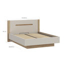 EDWAL Bed Frame with Lift-Up Storage, 160 × 200 cm