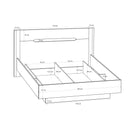 EDWAL Bed Frame with Lift-Up Storage, 160 × 200 cm