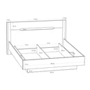 EDWAL Bed Frame with Lift-Up Storage, 180 × 200 cm