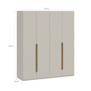 EDWAL Wardrobe with 4 Soft-Close Doors