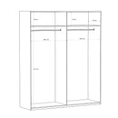 EDWAL Wardrobe with 4 Soft-Close Doors
