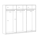 EDWAL Wardrobe with 6 Soft-Close Doors