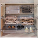 Grey Metal Wardrobe Shoe Rack