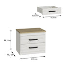 Elara Bedside Table with 2 Drawers