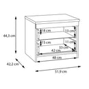 Elara Bedside Table with 2 Drawers