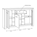 Elara 3-Door Chest of Drawers