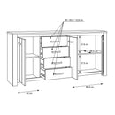 Elara 3-Door Chest of Drawers