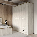 Elara 3-Door Wardrobe with 2 Drawers