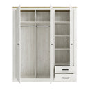 Elara 3-Door Wardrobe with 2 Drawers