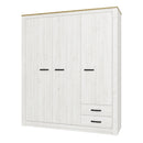 Elara 3-Door Wardrobe with 2 Drawers