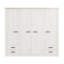 Elara 4-Door Wardrobe with 4 Drawers