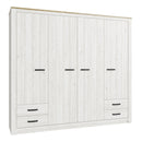 Elara 4-Door Wardrobe with 4 Drawers