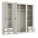 Elara 4-Door Wardrobe with 4 Drawers