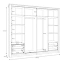 Elara 4-Door Wardrobe with 4 Drawers