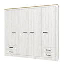 Elara 4-Door Wardrobe with 4 Drawers