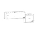 Eliston 121cm Wall Shelf with Cupboard (EGMB01)