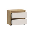 Eliston 49cm 2 Drawer Bedside Table (EGMK011)