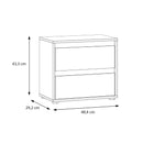 Eliston 49cm 2 Drawer Bedside Table (EGMK011)