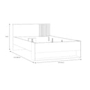 Eliston 200x120cm Bed with Drawer and NX120 Slatted Base (EGML1122)