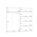 Helen 228 cm Mirrored Wardrobe