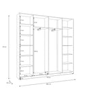 Home Nook Sliding Door Wardrobe 200cm