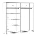 Ingalill Mirrored Sliding Wardrobe with 5 Shelves