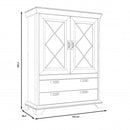 Kashmir 2 Door Display Cabinet (KSMV64)