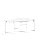 Kaszimiro 214cm Oak Sideboard (KZMK232)