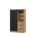 Kaszimiro 104cm Oak Display Cabinet (KZMR621LB)