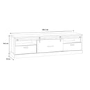 Kaszimiro 203cm Oak TV Cabinet (KZMT231)