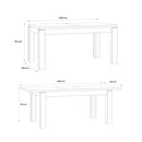 Kaszimiro 161cm Oak Extending Table (TBLT7016)