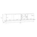 Lewisville TV Unit with 3 Doors and 2 Drawers