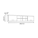 Lupo Wall Hung Cabinet 206cm