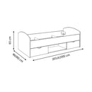 Lupo Bed 90cm - With Slats