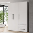 Mokkaris 145cm 3 Door 2 Drawer Wardrobe (MKSS833)