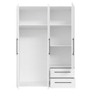 Mokkaris 145cm 3 Door 2 Drawer Wardrobe (MKSS833)