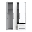 Mokkaris 145cm 3 Door 2 Drawer Wardrobe (MKSS833)