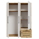 Mokkaris 145cm 3 Door 2 Drawer Wardrobe (MKSS833)